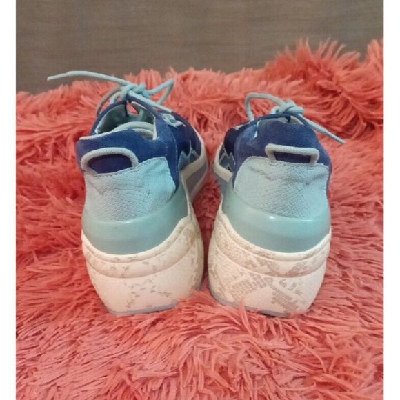 Gianni Bini Emmitt leather Suede silver | Mercari Womens Gianni Bini Blue/White High Leather Sneaker Shoes Size 9M